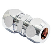 Sanivesk knelkoppeling recht 10x10 mm chroom