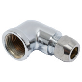 Sanivesk knel knie overgang 10 mm x 1/2"F chroom