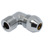 Sanivesk knel knie overgang 10 mm x 1/2"M chroom