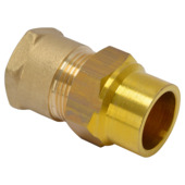 Sanivesk gas overgang recht knel 15 mm x 1/2"F