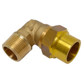 Sanivesk gas overgang knie knel 15 mm x 1/2"M