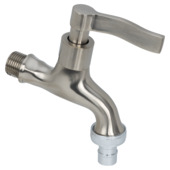 Robinet de jardin + raccord de tuyau Sanivesk design 1/2"M inox