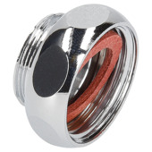 Sanivesk rechte overgang voor kraan draad M22M x 3/4"F chroom