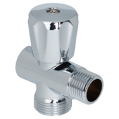 Robinet intermédiaire Sanivesk 1/2"M x 3/4"M x 1/2"F chromé