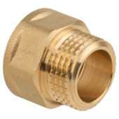 Sanivesk recht verloop draad 1/2"M x 1/2"F messing