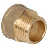 Sanivesk recht verloop draad 4/4"M x 4/4"F messing