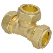 Raccord bicône en T Sanivesk 22x22x22 mm laiton