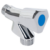 Sanivesk wasmachinekraan met beluchting en keerklep 1/2" chromen knop