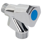 Sanivesk wasmachinekraan + beluchter 1/2"M knop chroom