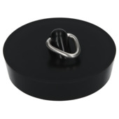 Sanivesk plugstop kunststof met triangel 56,5 mm zwart