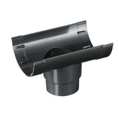 Martens middenuitloop mastgoot antraciet 100 mm