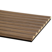 Kleurstaal lattenwand Decowall Acoustic Curve walnoot 30x25 cm