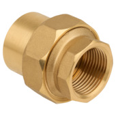 Sanivesk rechte koppeling draad 3-delig 1"F x 1"F