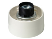 Profile fitting E27 recht met schroefrand wit