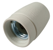 Douille E27 Profile porcelaine crème