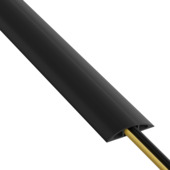 Goulotte de sol caoutchouc flexible 60x12 mm 1,8 m noir