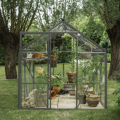 Royal Well Kate V serre full option aluminium groen-grijs 8,33 m²