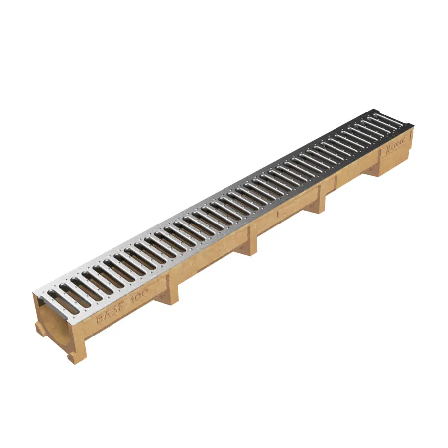 Afvoergoot polyesterbeton 100x9 cm