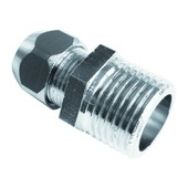 Raccord biconique droit Van Marcke GO 3/8"Mxø10 mm chromé