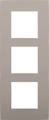 Plaque de finition triple vertical Niko Intense bronze