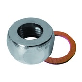 Van Marcke moer platte + fiber 1/2"F x ø10 chroom