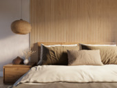 Lattenwand Decowall Acoustic Curve natuur eiken 260x30cm, 2 stuks (1.56m²)