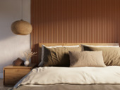 Lattenwand Decowall Acoustic Curve terra 260x30cm, 2 stuks (1.56m²)