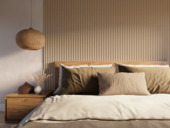 Lattenwand Decowall Acoustic Curve zand 260x30cm, 2 stuks (1.56m²)