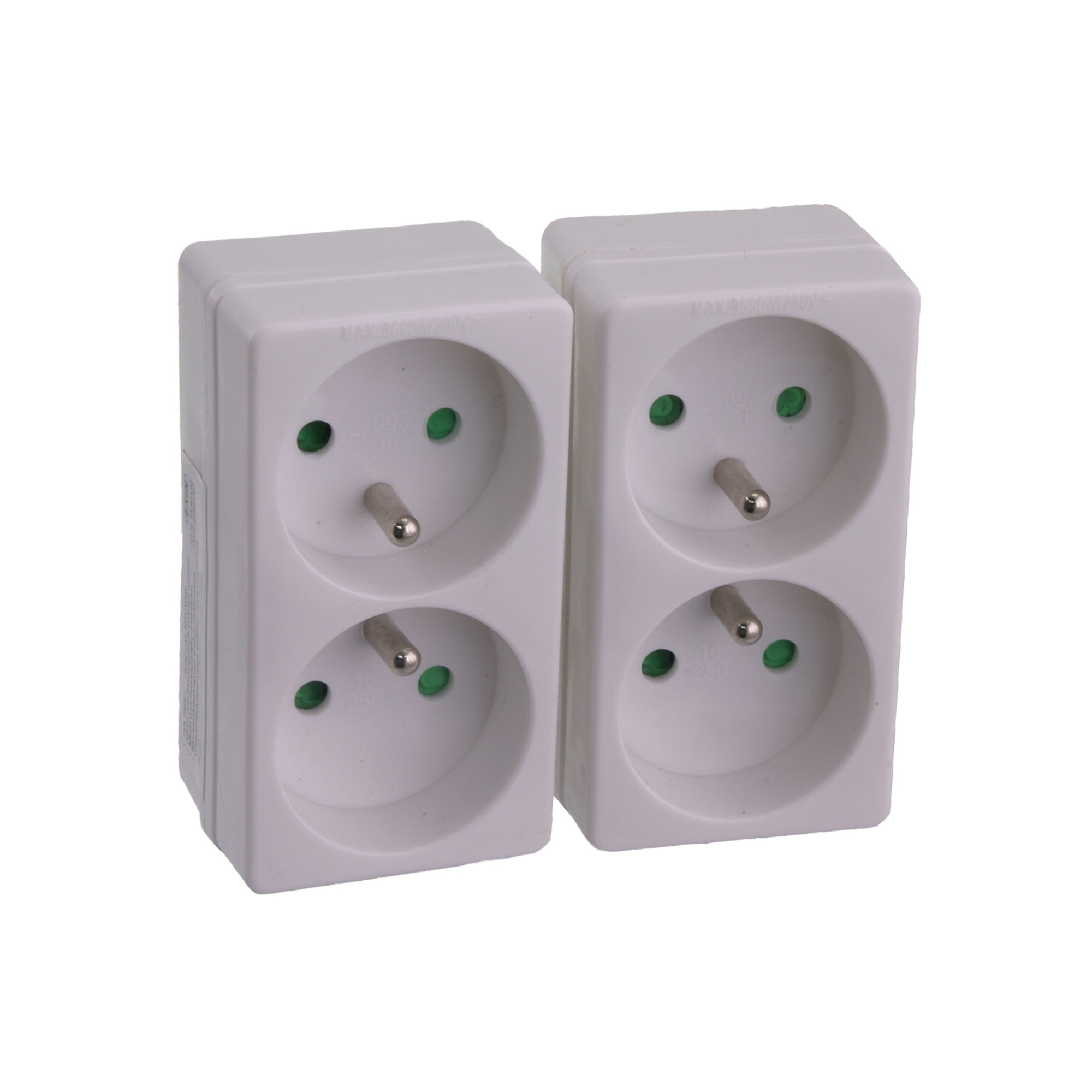 2 Prises De Courant Avec Terre Legrand Niloé Blanc + Plaque Double Prune - Neuf