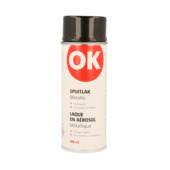 OK spuitlak metallic zwart 400 ml
