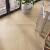 Sol pvc clic Progetto Heringa chevron chêne brun