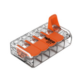 Wago steekklem met hendel 5x 0,2 mm - 4 mm transparant 10 stuks