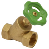 Sanivesk stopkraan industrieel 3/4"F x 3/4"F messing