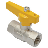 Robinet à bille fileté à manette gaz naturel Sanivesk 1/2"F x 1/2"F chromé