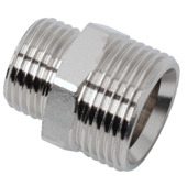 Sanivesk recht verloop draad 1/2"M x 3/8"M chroom