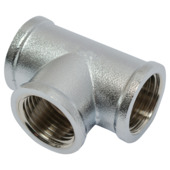 Sanivesk T-stuk draad 3/8"F x 3/8"F x 3/8"F chroom