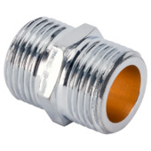 Mamelon fileté Sanivesk 3/4"M x 3/4"M chromé