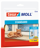 Tesa Moll tochtstrip standard P-profiel 4jr, 6m wit