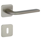 Deurkrukset Cork vierkant rozet aluminium RVS