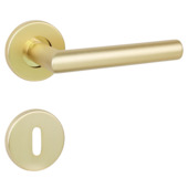 Deurkrukset Avignon rond rozet aluminium messing mat