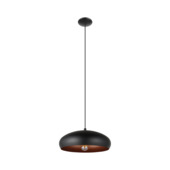 EGLO hanglamp Mogano 1 zwart Ø40 cm