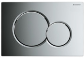 Plaque de commande Geberit Sigma 01 chromé pour réservoir encastré Systemfix