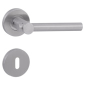 Gamma deurkruk set Newcastle rond rozet sleutelplaat RVS