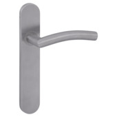 Jeu de poignées de porte Novidade Hera plaque aveugle ovale inox