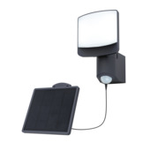 Lutec wandlamp Sunshine Solar antraciet 7W 500 lm met bewegingssensor