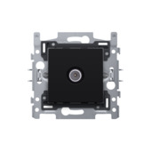 Prise coaxiale TV Niko Intense noir mat
