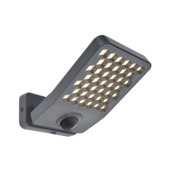 Lutec wandlamp Atlantis donkergrijs 14W 2000 lm 4000 K met bewegingssensor