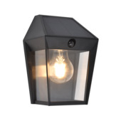 LUTEC wandlamp Avony Solar zwart 2W met bewegingssensor