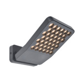 Lutec wandlamp Atlantis donkergrijs 13,7W 1850 lm 3000 K