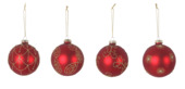 Christmas Goods kerstballen mix glas rood Ø 8 cm per stuk